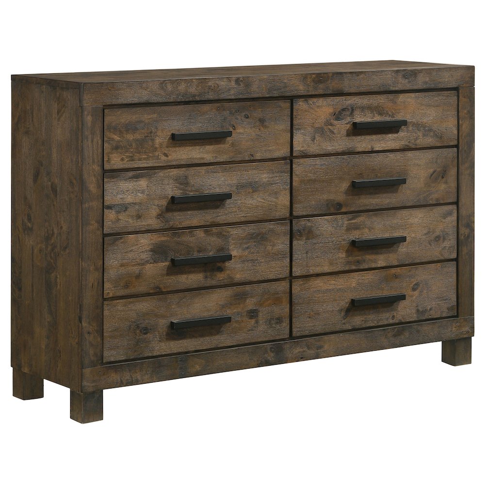 Woodmont 8-drawer Dresser Rustic Golden Brown. Picture 1