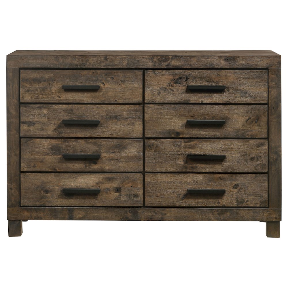 Woodmont 8-drawer Dresser Rustic Golden Brown. Picture 3
