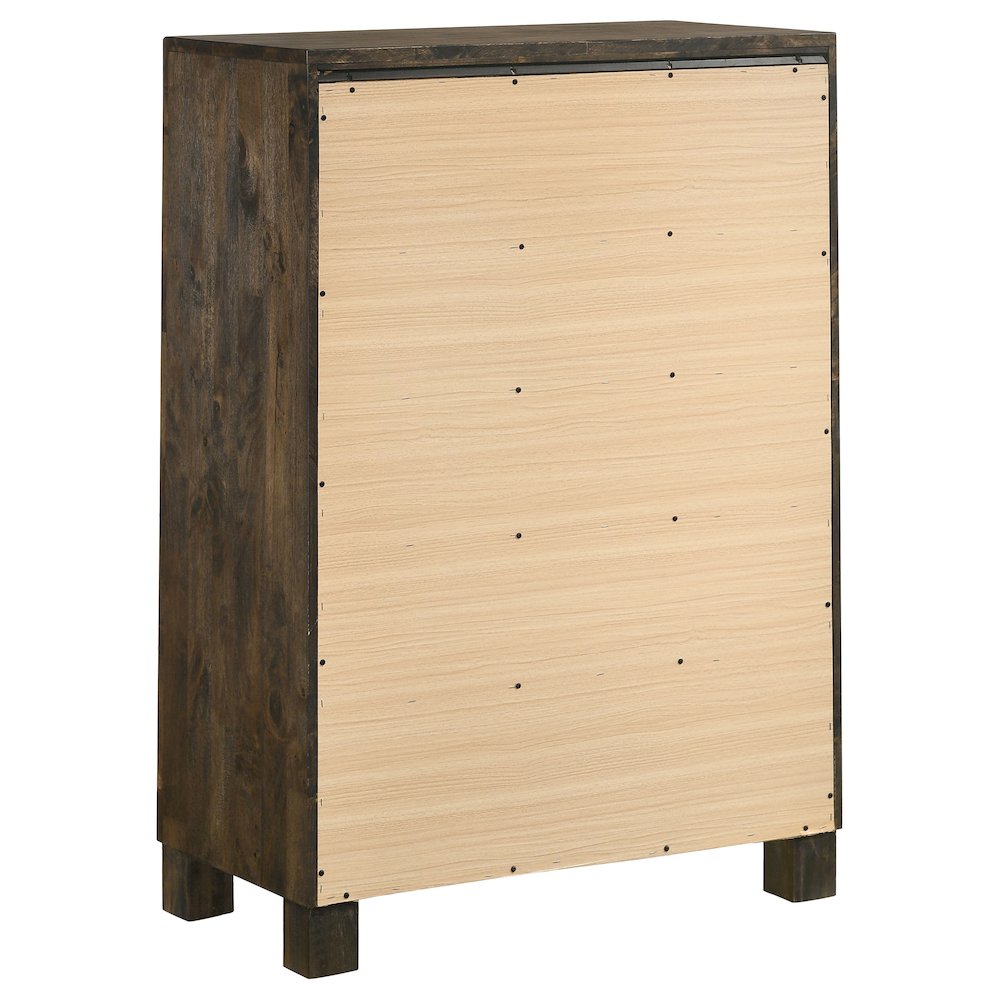 Woodmont 5-drawer Bedroom Chest Rustic Golden Brown. Picture 6