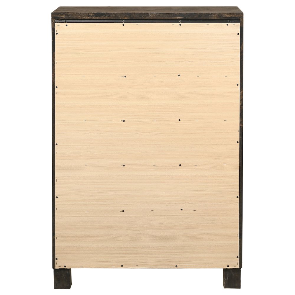 Woodmont 5-drawer Bedroom Chest Rustic Golden Brown. Picture 7