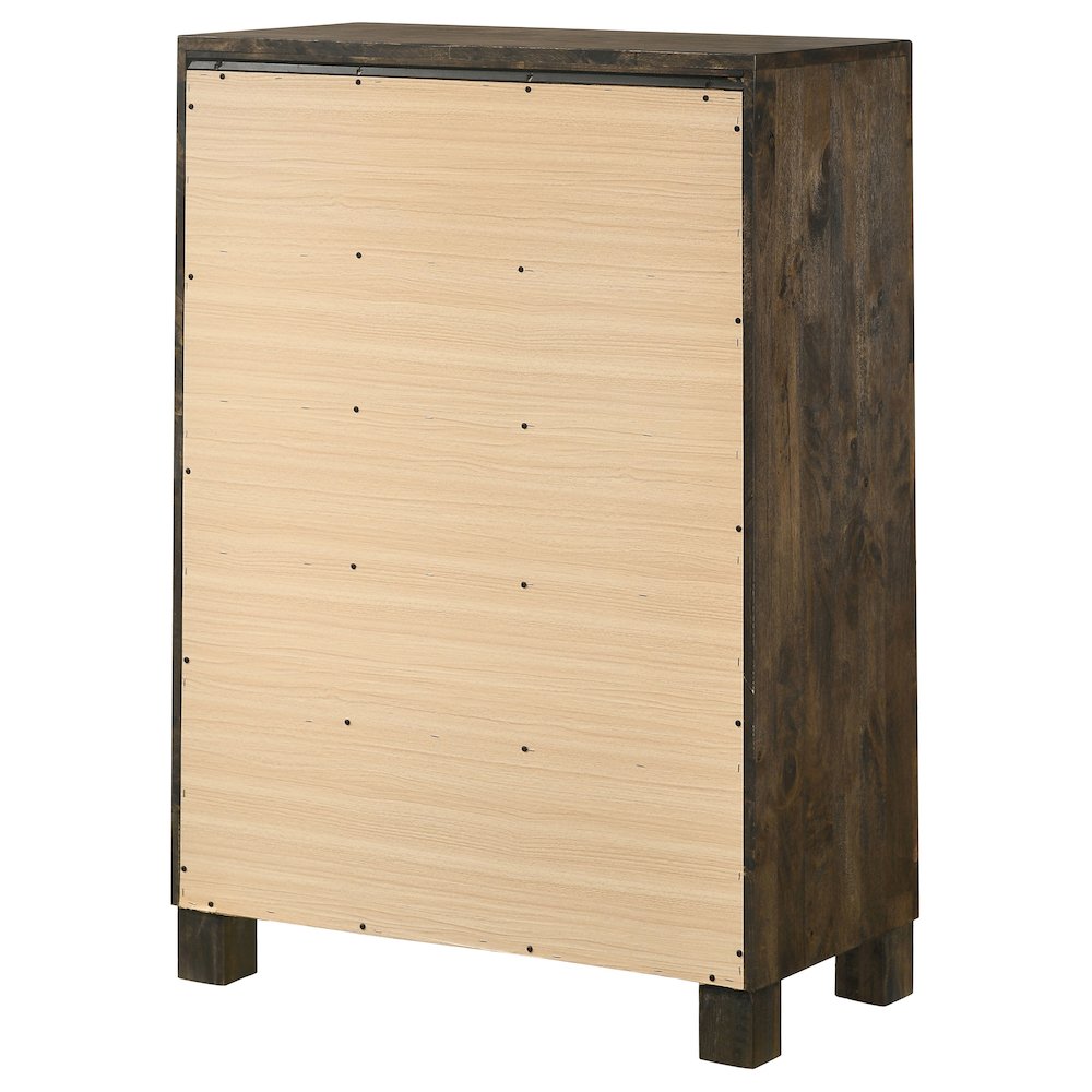 Woodmont 5-drawer Bedroom Chest Rustic Golden Brown. Picture 8
