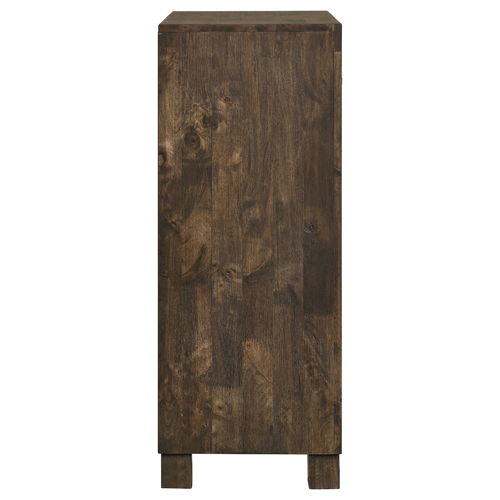 Woodmont 5-drawer Bedroom Chest Rustic Golden Brown. Picture 9
