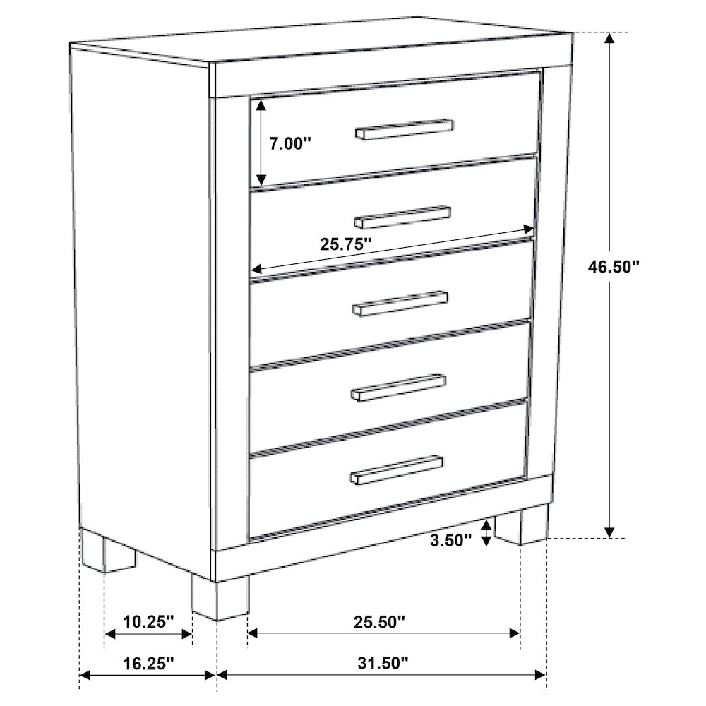 Woodmont 5-drawer Bedroom Chest Rustic Golden Brown. Picture 13
