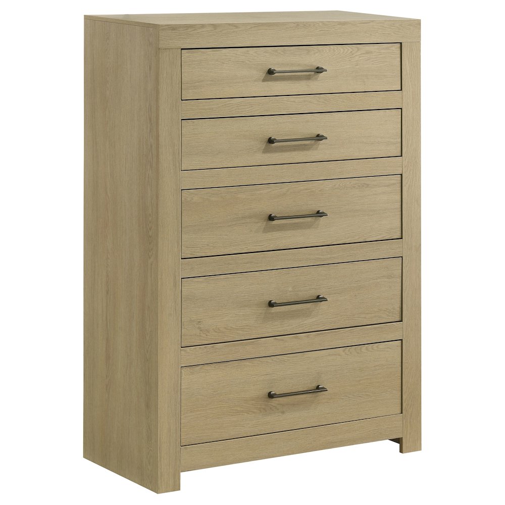 Hendricks 5-drawer Bedroom Chest of Drawers Light Oak. Picture 1