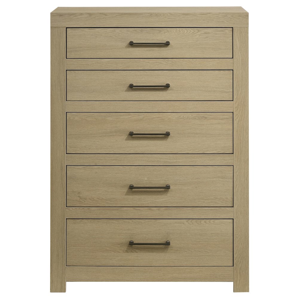 Hendricks 5-drawer Bedroom Chest of Drawers Light Oak. Picture 2