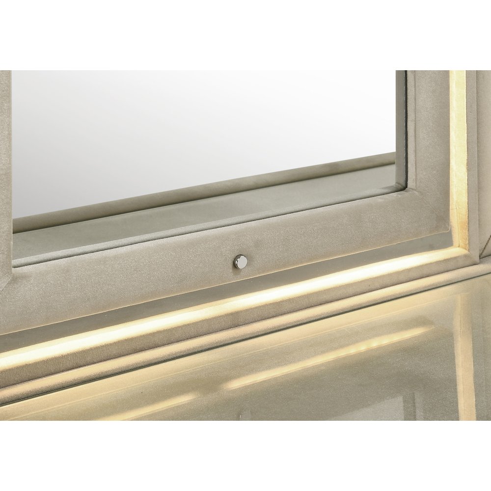 Lorient LED Dresser Mirror Ivory and Camel. Picture 5