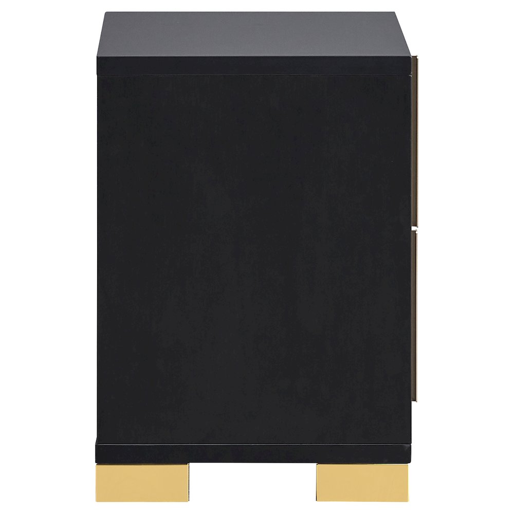 Marceline 2-drawer Nightstand Black. Picture 9