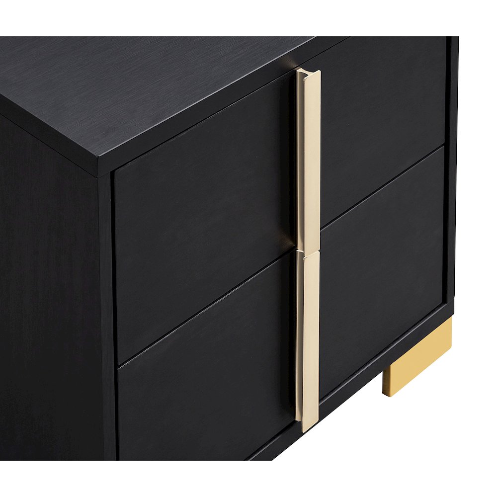 Marceline 2-drawer Nightstand Black. Picture 13