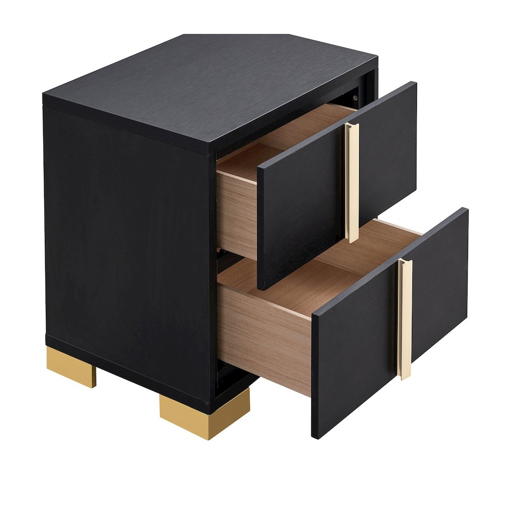 Marceline 2-drawer Nightstand Black. Picture 14