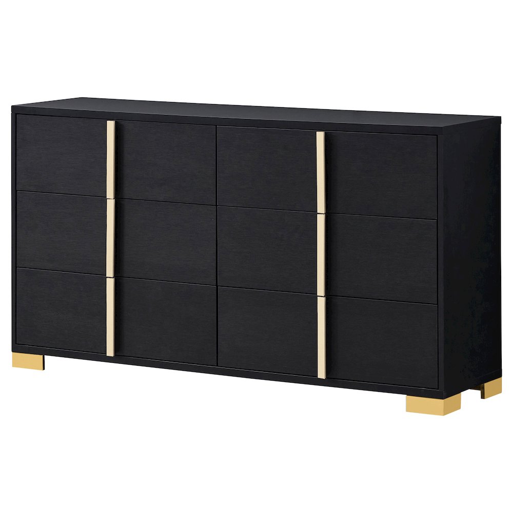 Marceline 6-drawer Dresser Black. Picture 4