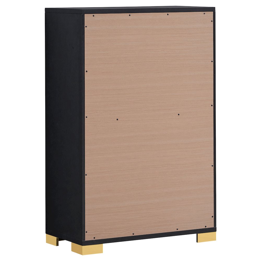 Marceline 5-drawer Bedroom Chest Black. Picture 6