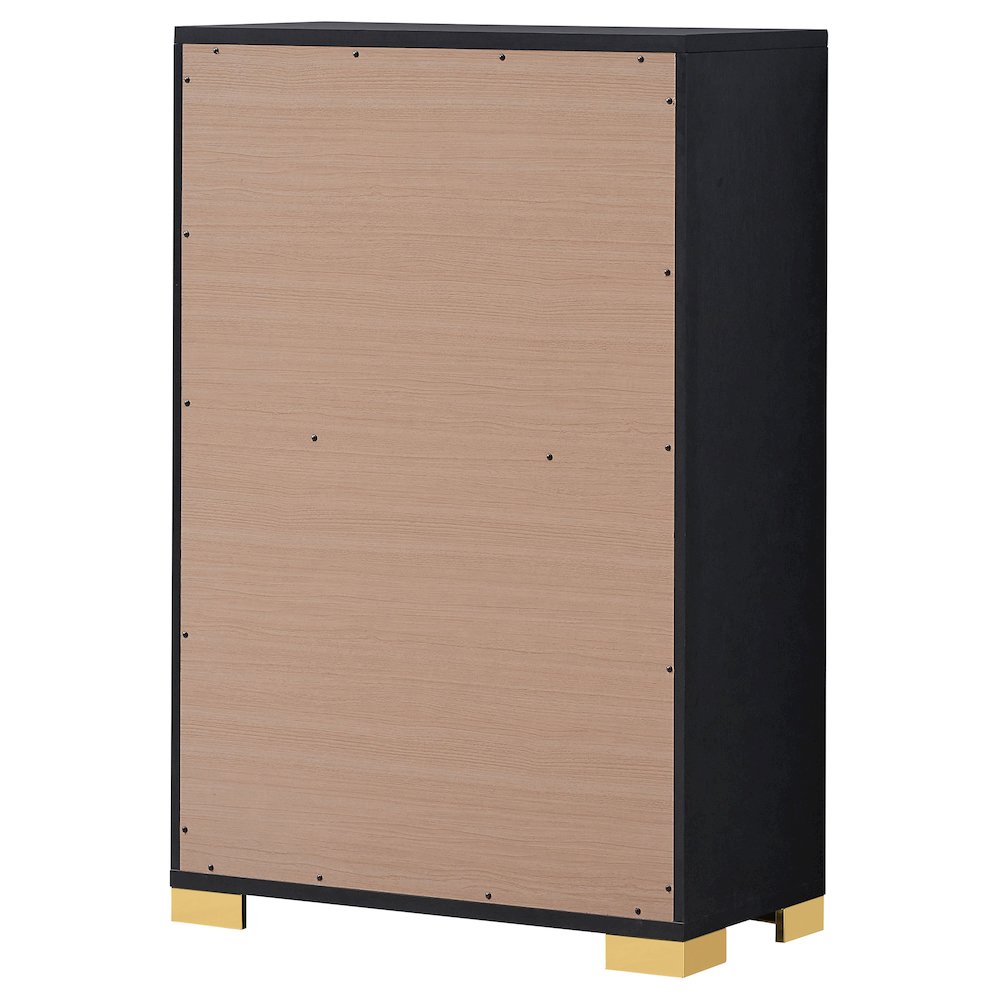 Marceline 5-drawer Bedroom Chest Black. Picture 8