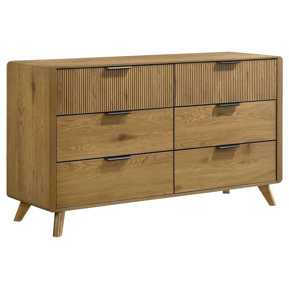 Bennett 6-drawer Bedroom Dresser Cabinet Light Oak. Picture 1