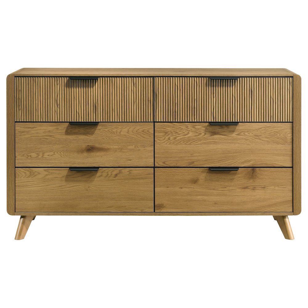 Bennett 6-drawer Bedroom Dresser Cabinet Light Oak. Picture 3