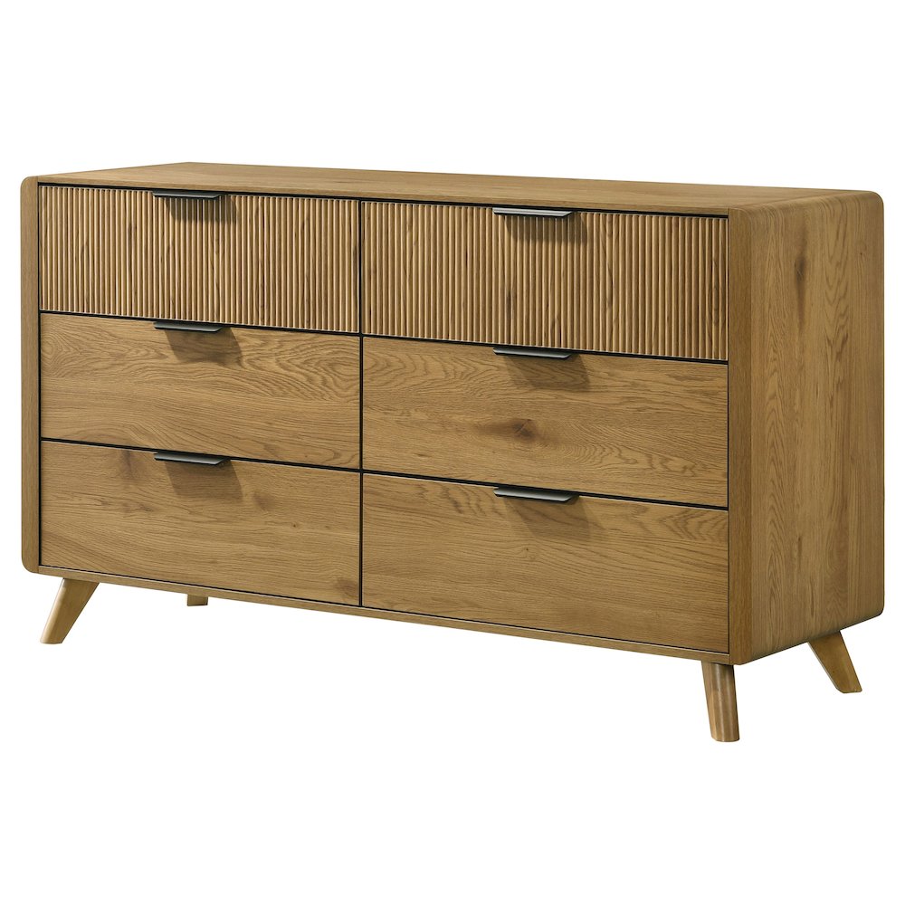 Bennett 6-drawer Bedroom Dresser Cabinet Light Oak. Picture 4