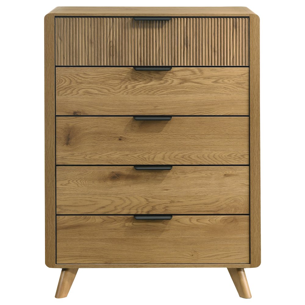 Bennett 5-drawer Bedroom Chest of Drawers Light Oak. Picture 3