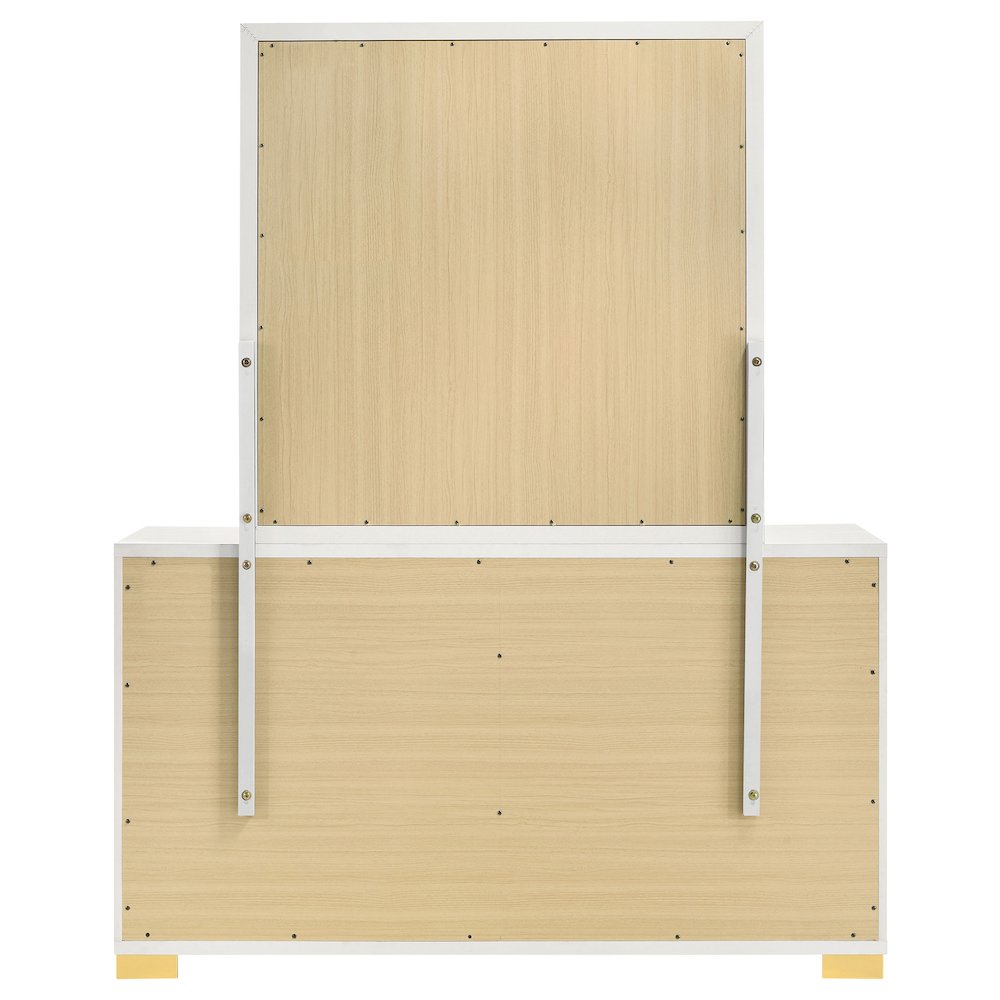 Marceline 6-drawer Dresser with Mirror White. Picture 7