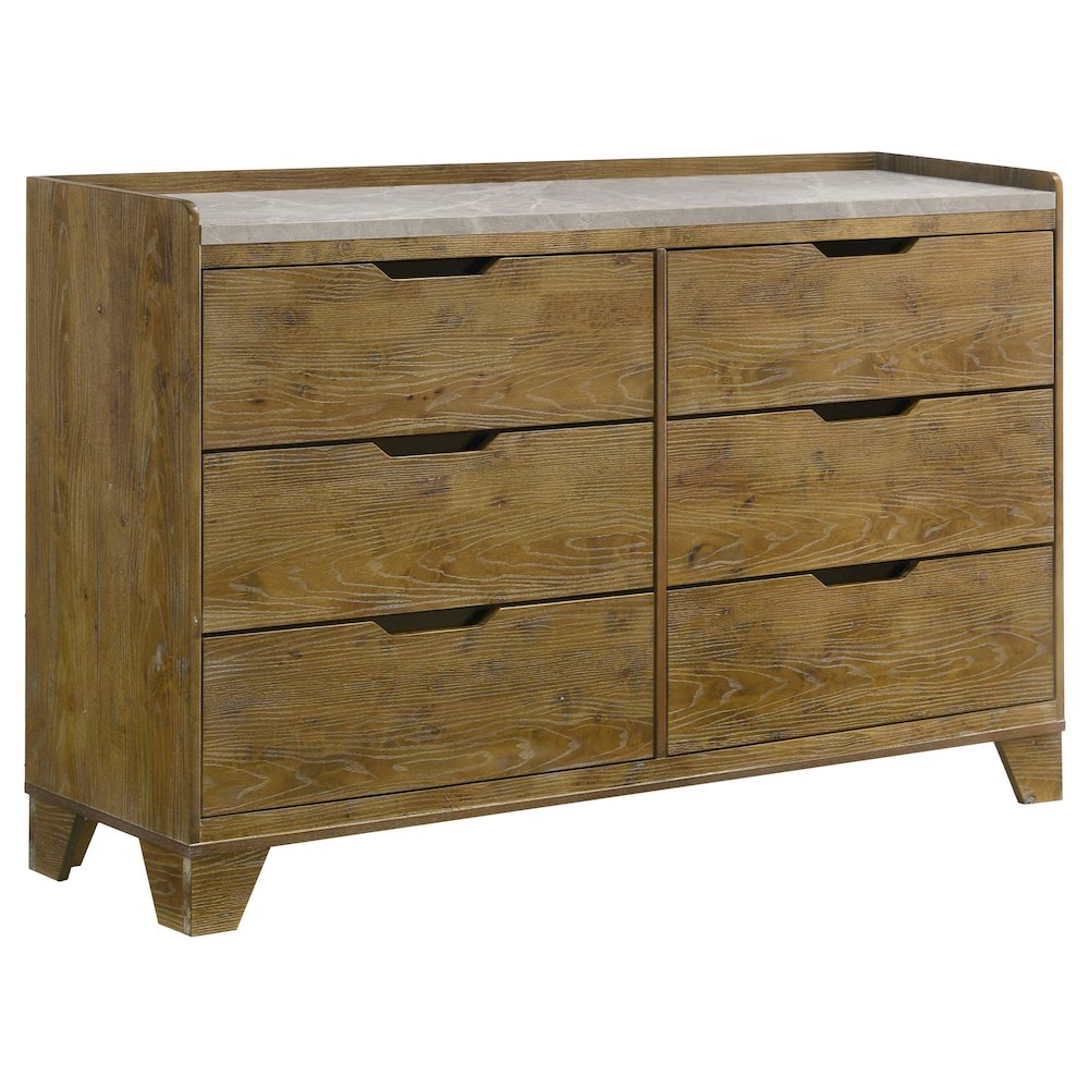 Henderson 4-piece Queen Bedroom Set Medium Oak. Picture 7