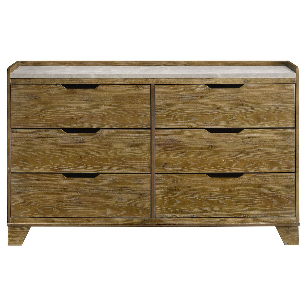 Henderson 6-drawer Bedroom Dresser Cabinet Medium Oak. Picture 3