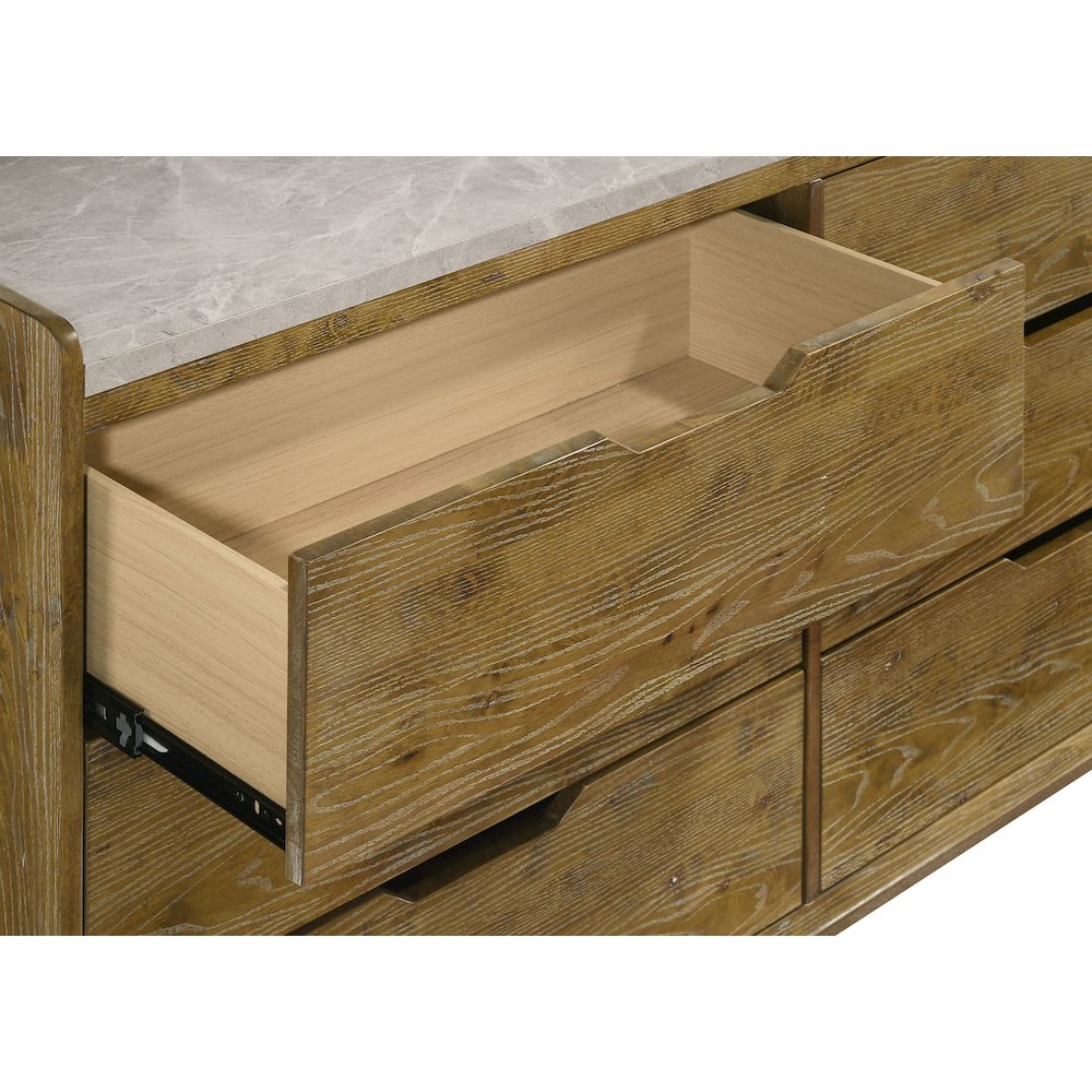 Henderson 6-drawer Bedroom Dresser Cabinet Medium Oak. Picture 7