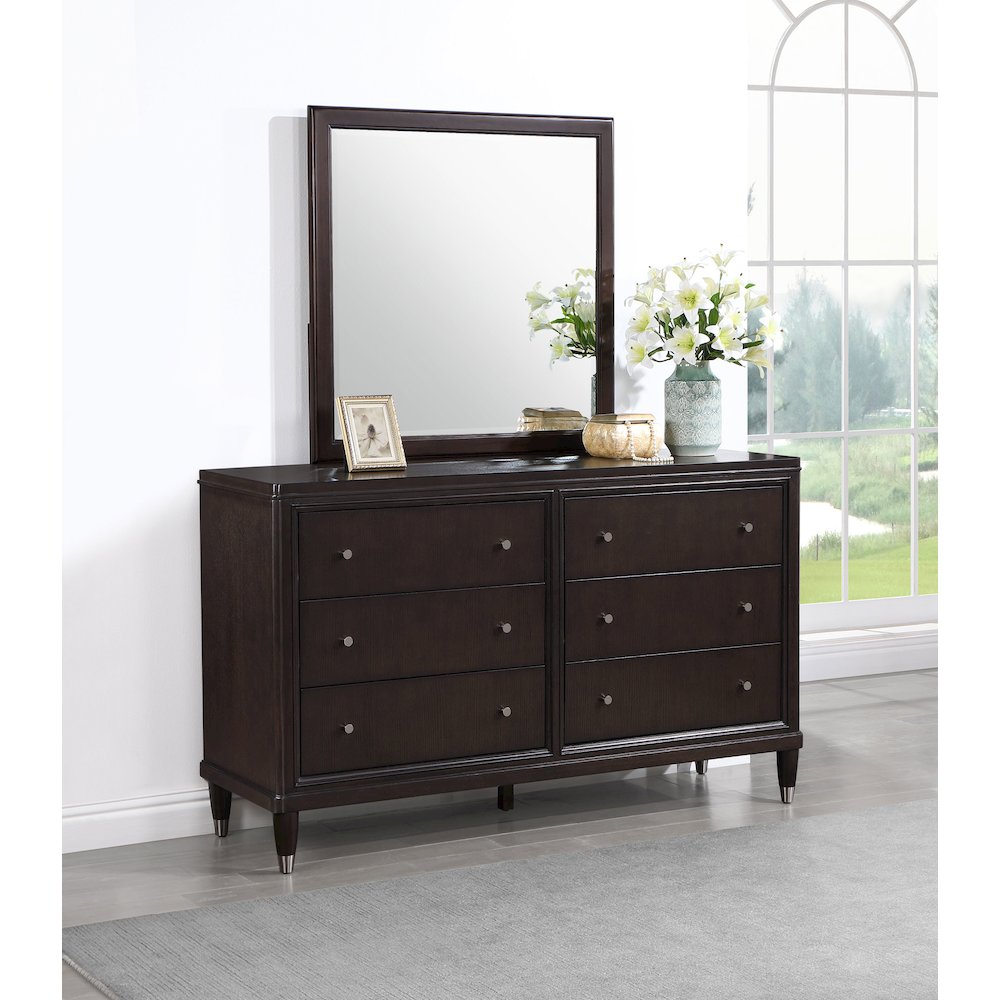 Emberlyn 6-drawer Dresser with Mirror Brown. Picture 10