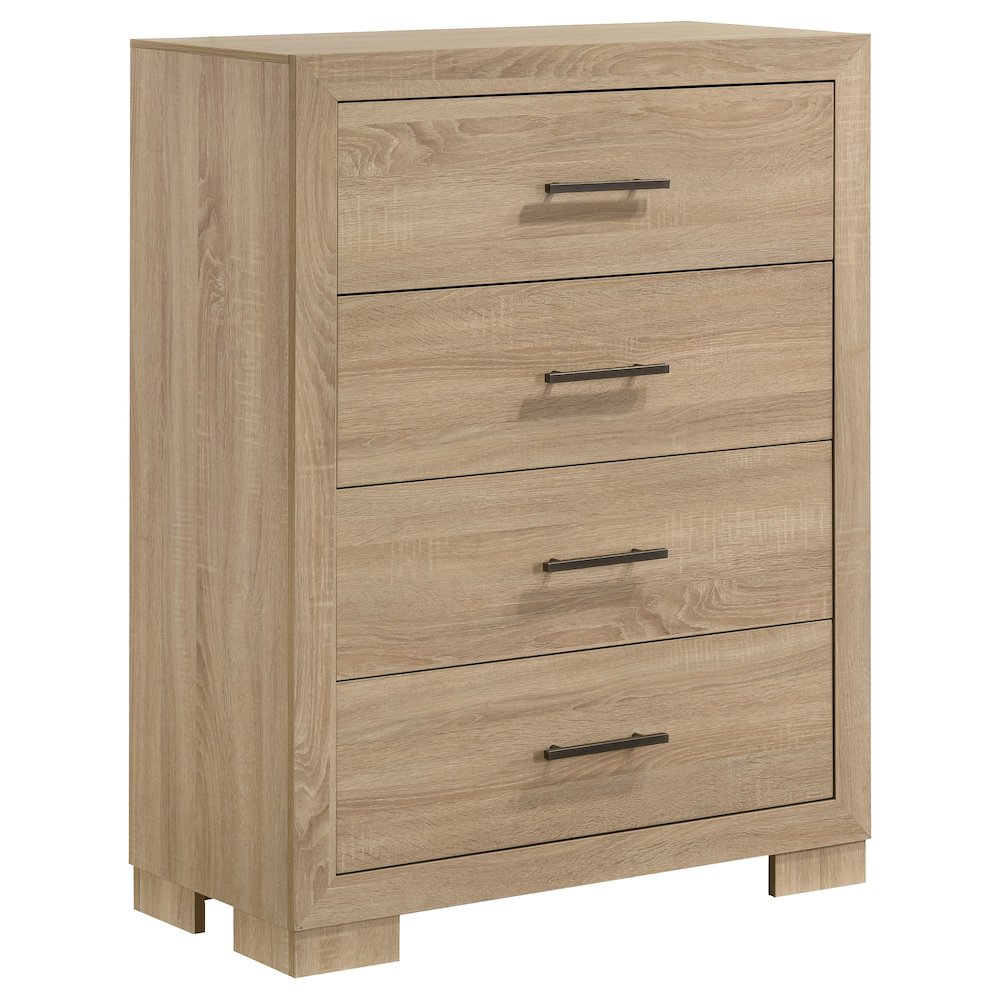 Arielle 4-drawer Bedroom Chest of Drawers Light Oak. Picture 1