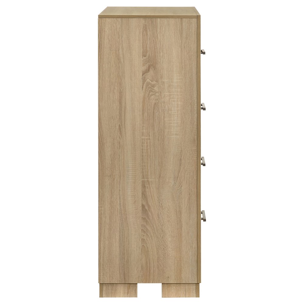 Arielle 4-drawer Bedroom Chest of Drawers Light Oak. Picture 6