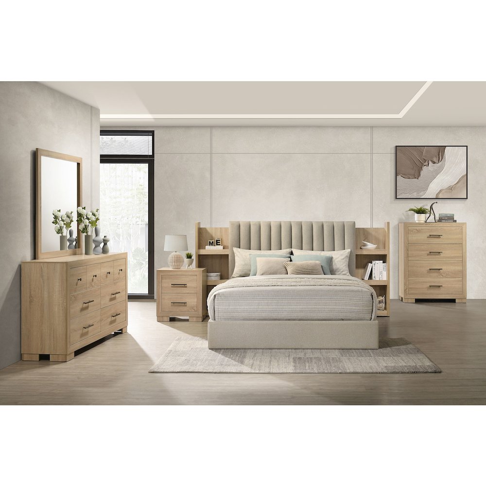 Arielle 4-drawer Bedroom Chest of Drawers Light Oak. Picture 10