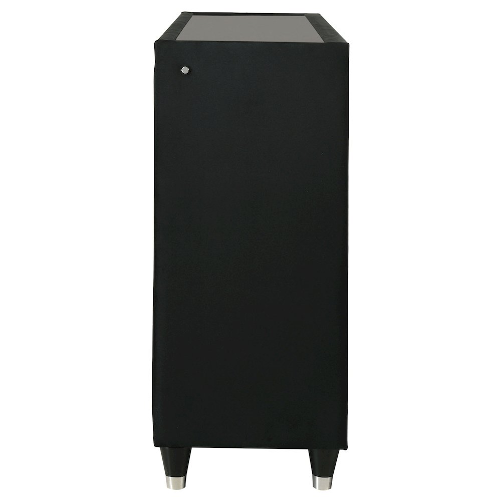 Lorient 8-drawer LED Bedroom Dresser Cabinet Black. Picture 5