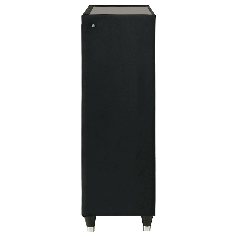Lorient 5-drawer LED Chest of Drawers Black. Picture 5