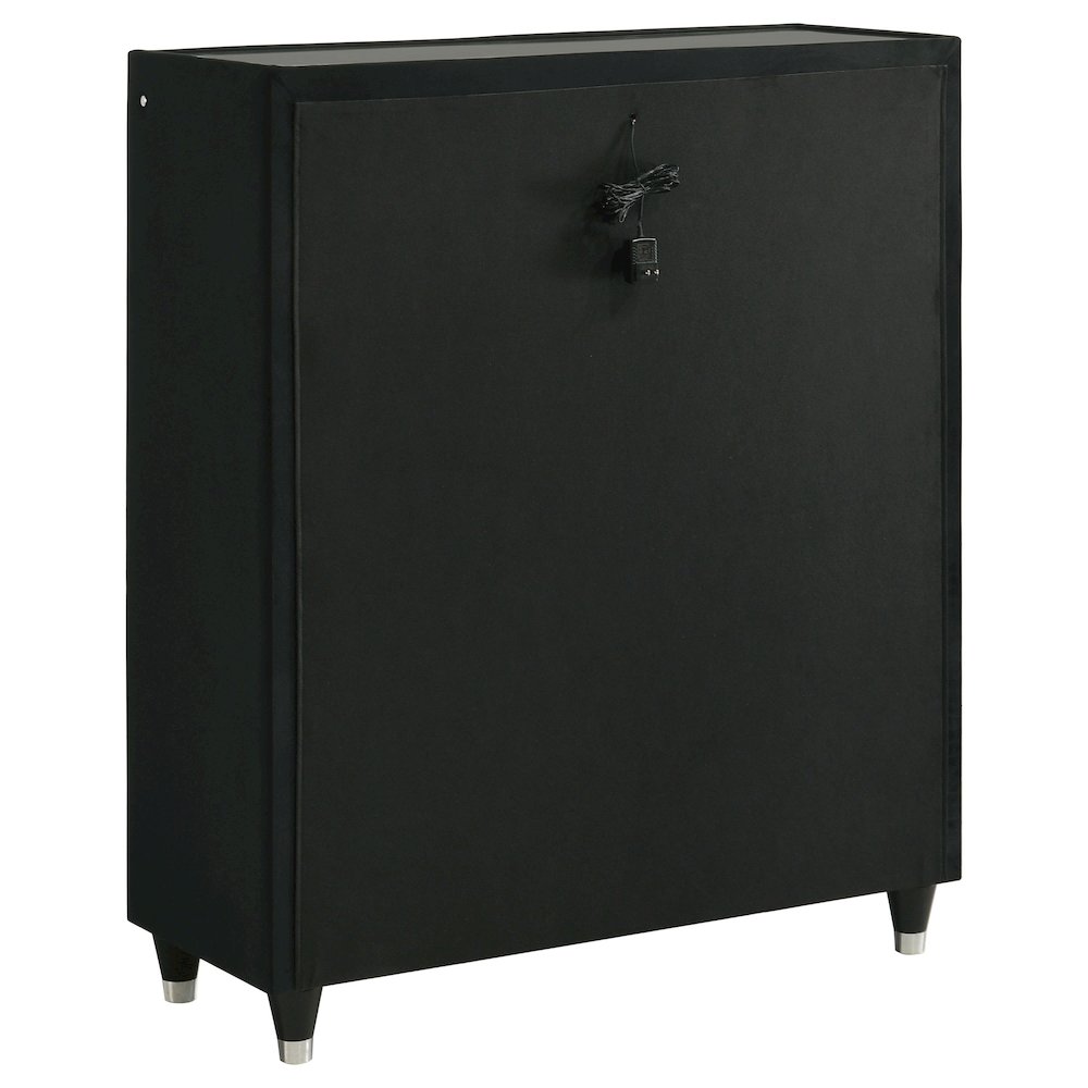 Lorient 5-drawer LED Chest of Drawers Black. Picture 6
