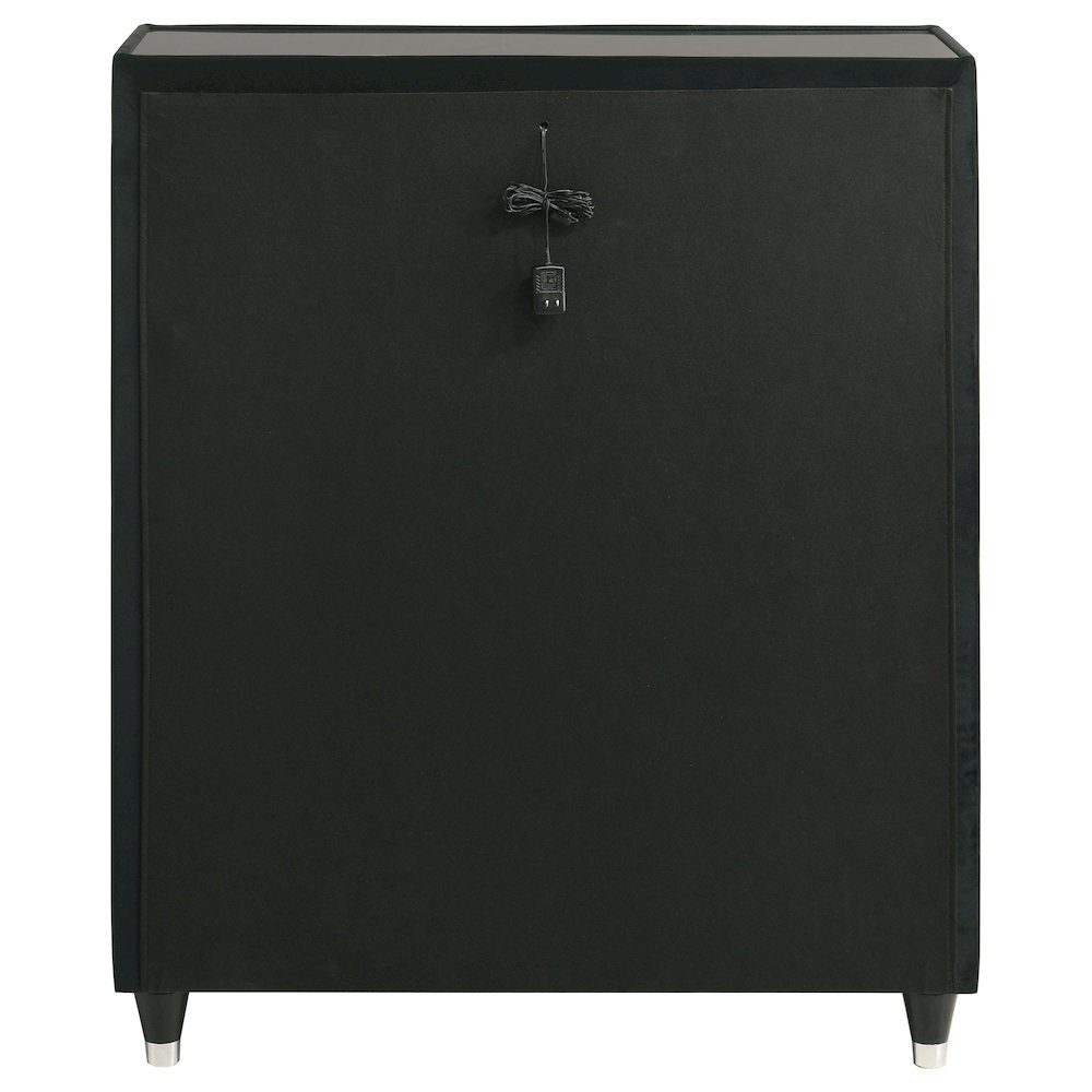Lorient 5-drawer LED Chest of Drawers Black. Picture 7