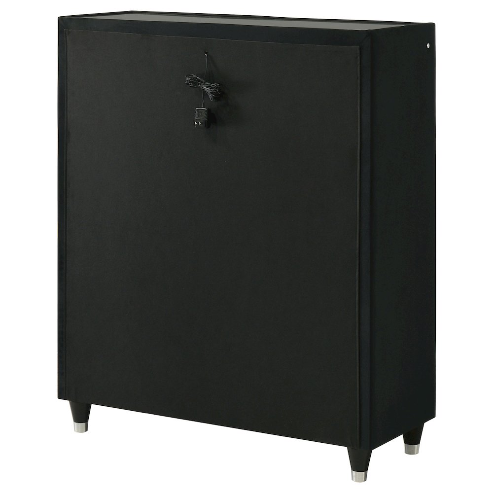 Lorient 5-drawer LED Chest of Drawers Black. Picture 8