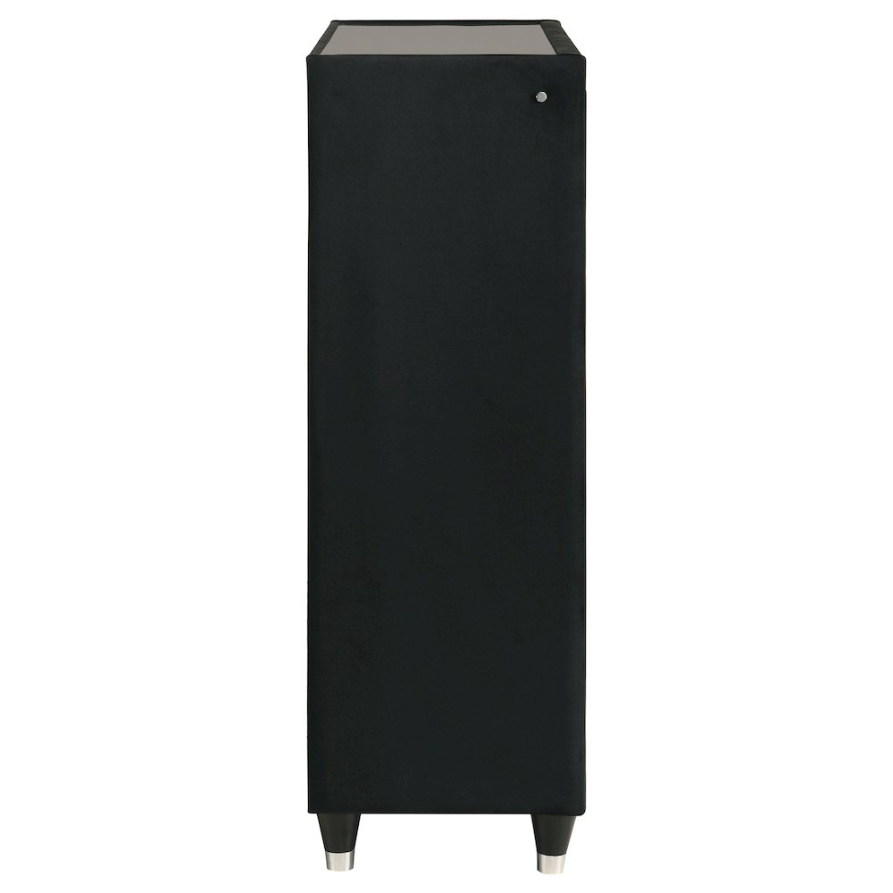 Lorient 5-drawer LED Chest of Drawers Black. Picture 9