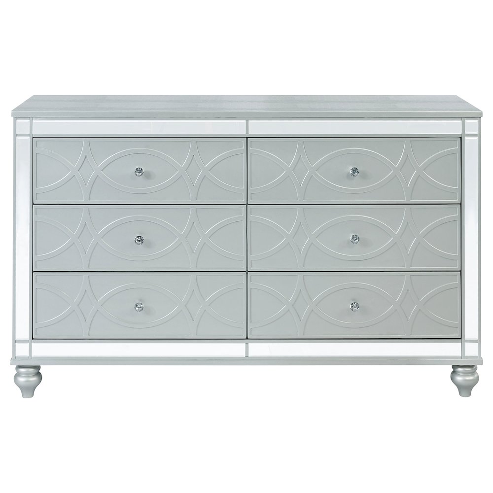 Gunnison 6-drawer Dresser Silver Metallic. Picture 3