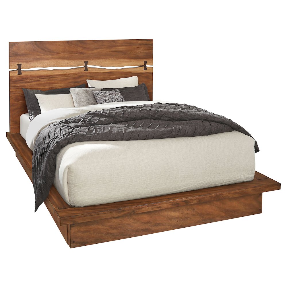 Winslow Wood California King Panel Bed Smokey Walnut. Picture 3