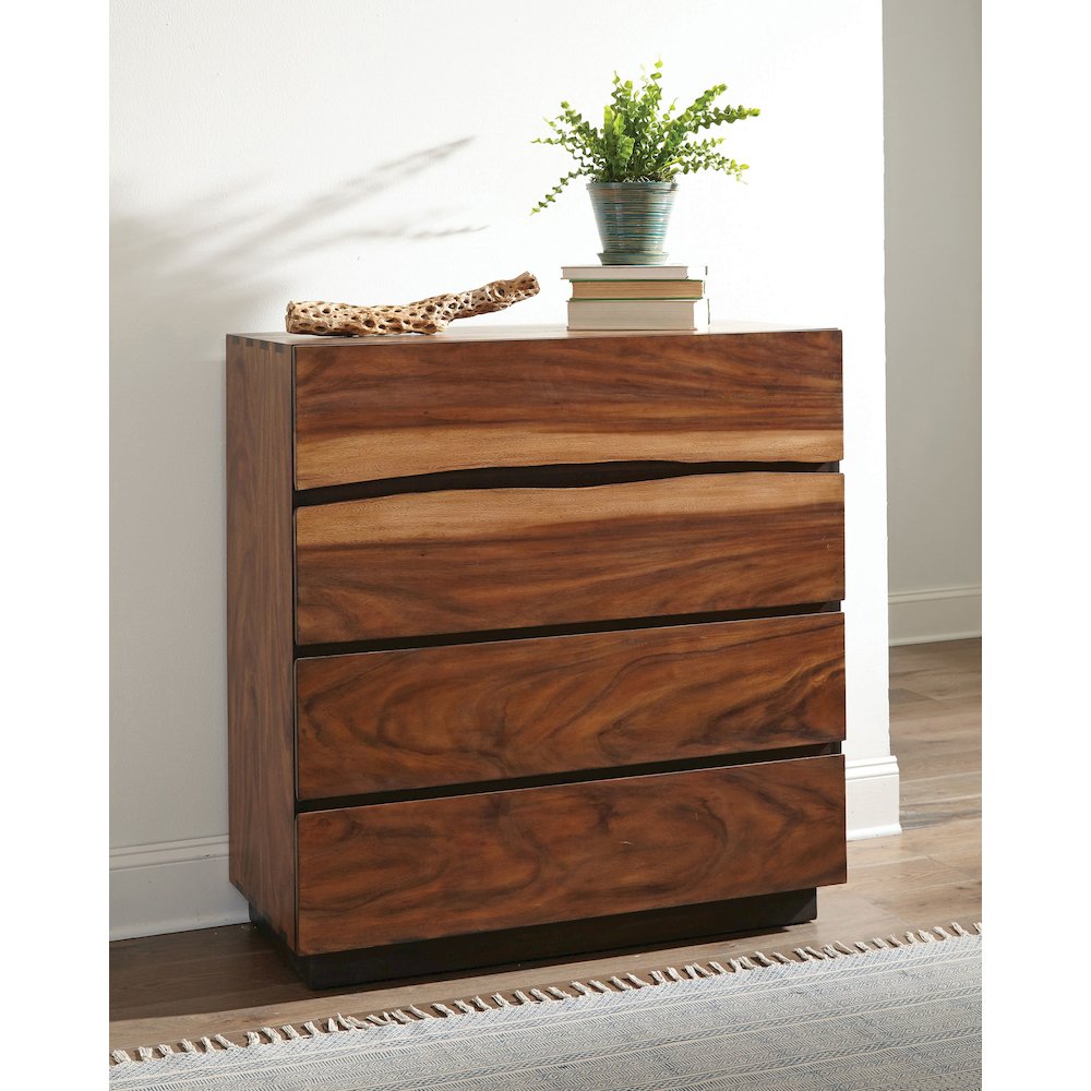 Winslow 4-drawer Bedroom Chest Smokey Walnut. Picture 3