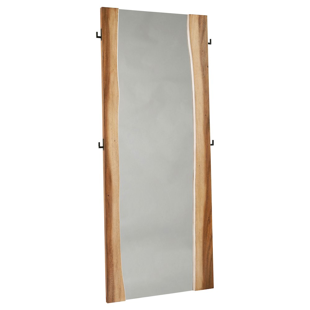 Winslow 31 x 76 Inch Standing Floor Mirror Smokey Walnut. Picture 1