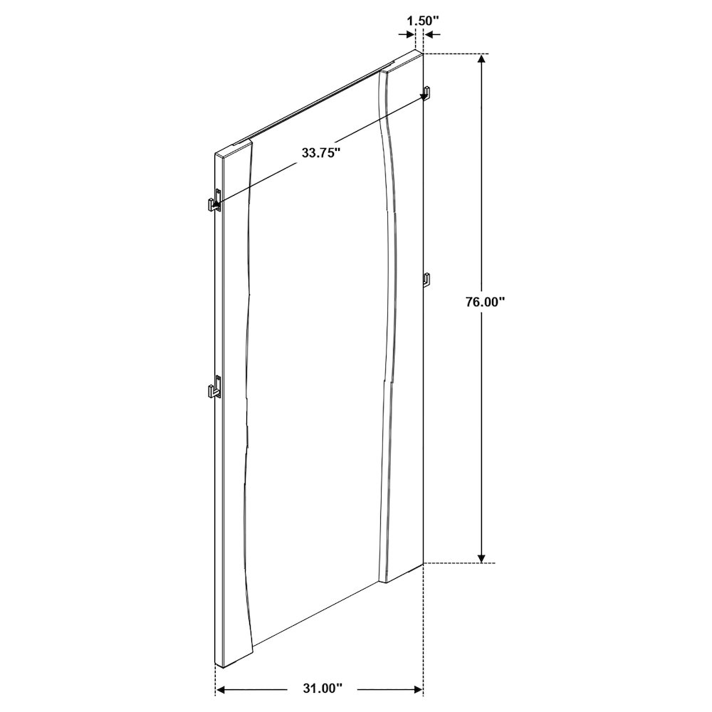 Winslow 31 x 76 Inch Standing Floor Mirror Smokey Walnut. Picture 7