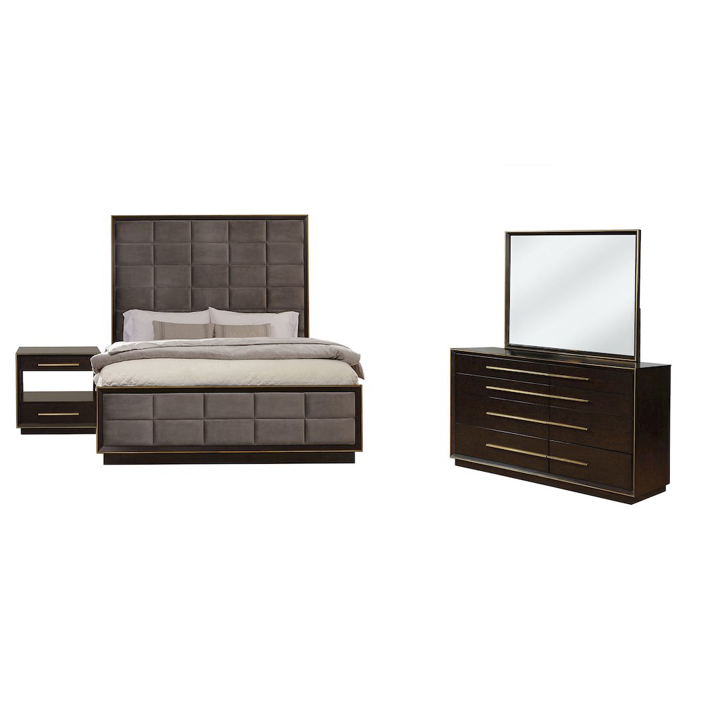Durango 4-piece Eastern King Bedroom Set Smoked Peppercorn. Picture 1