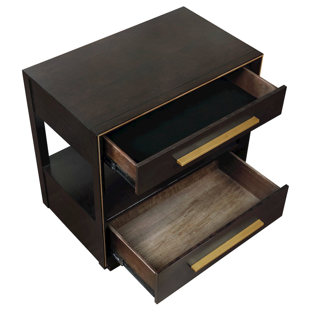 Durango 2-drawer Nightstand Smoked Peppercorn. Picture 7