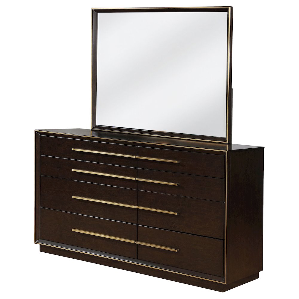 Durango 8-drawer Dresser with Mirror Smoked Peppercorn. Picture 4