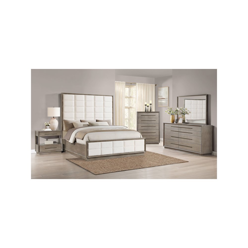 Durango 77-inch California King Panel Bed Washed Oak. Picture 9