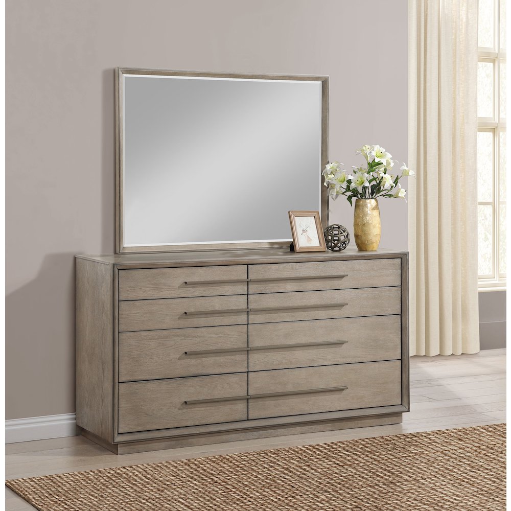 Durango 8-drawer Dresser and Mirror Washed Oak. Picture 10
