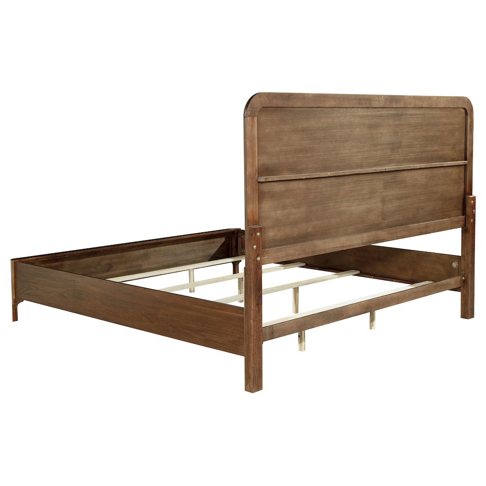Maderia 57-inch Upholstered California King Panel Bed Walnut. Picture 4