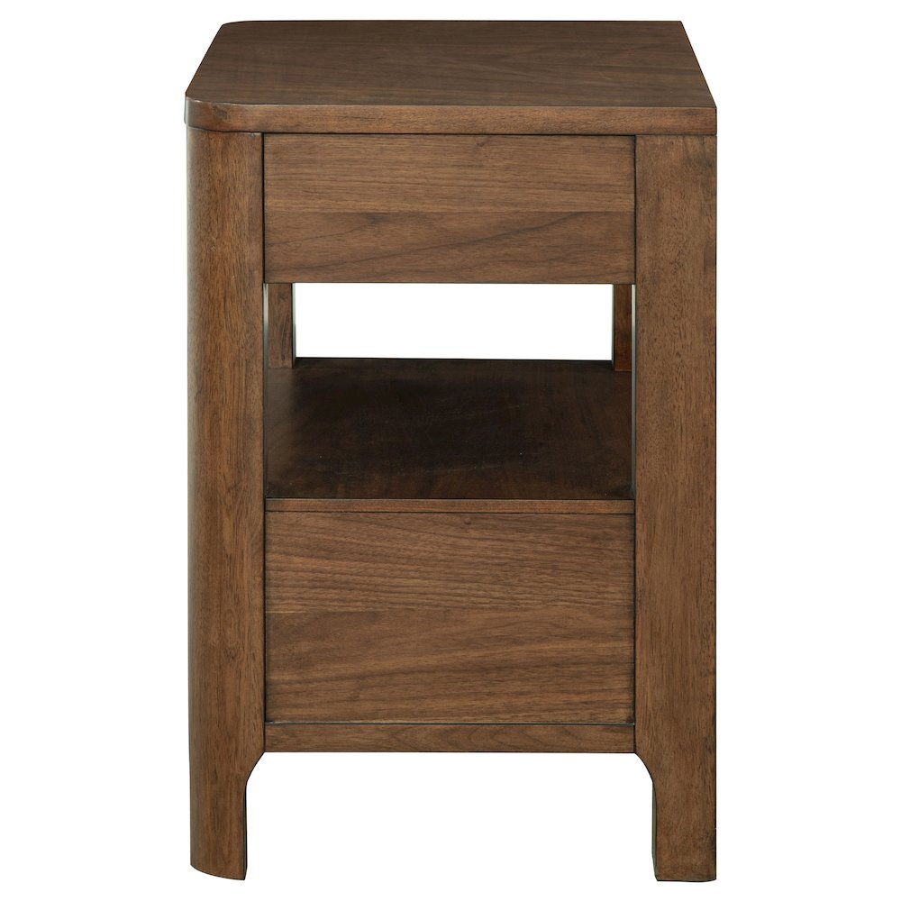 Maderia 2-drawer Nightstand Bedside Table Walnut. Picture 5