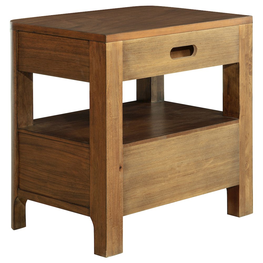 Maderia 2-drawer Nightstand Bedside Table Walnut. Picture 6