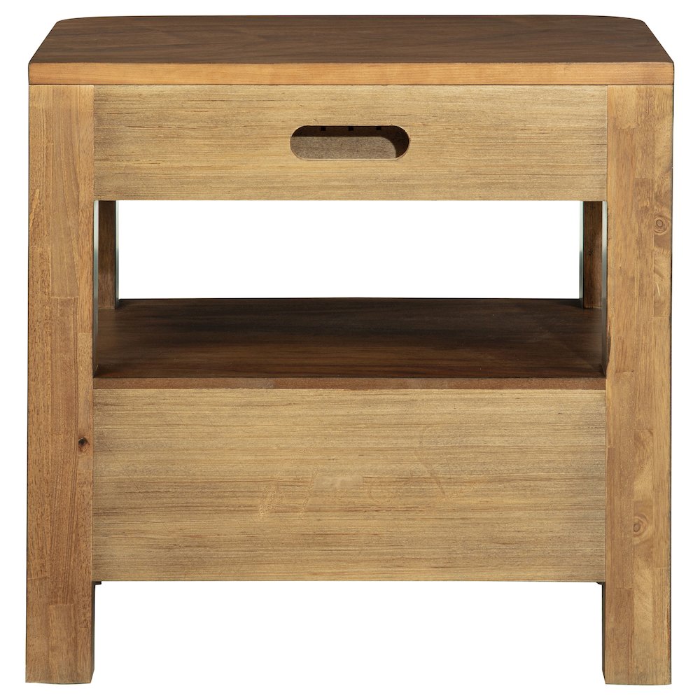 Maderia 2-drawer Nightstand Bedside Table Walnut. Picture 7