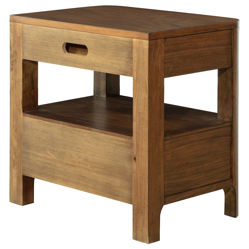 Maderia 2-drawer Nightstand Bedside Table Walnut. Picture 8