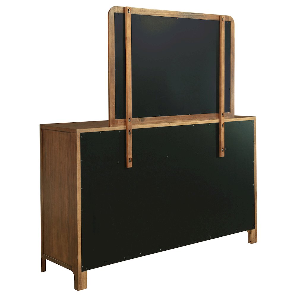 Maderia 8-drawer Dresser and Mirror Walnut. Picture 6